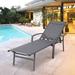 Orren Ellis Zanella Outdoor Adjustable Reclining Chaise Lounge Metal in Gray | 21.6 H x 23.6 W x 62.3 D in | Wayfair