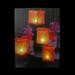 Northlight Seasonal LED Lighted Flickering Garden Lantern Candles w/ Pink Orchids Canvas Wall Art 15.75" x 11.75" Canvas in Black/Orange | Wayfair