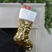 Northlight Seasonal 22.75" Reversible Sequined Christmas Stocking w/ Faux Fur Cuff Polyester in Yellow | 22.75 H x 10.75 W in | Wayfair