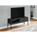 Tv Stand / 48 Inch / Console / Media Entertainment Center / Storage Drawer / Living Room / Bedroom / Laminate / Metal / Black / Contemporary / Modern - Monarch Specialties I 2874