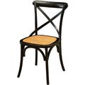 Biscottini - Moderner Stuhl aus Eschenholz und Rattan, 88x48x52, Vintage-Esszimmer- und
