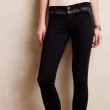 Anthropologie Jeans | Ag Jackie Coated Tux Stripe Jeans | Color: Black | Size: 31