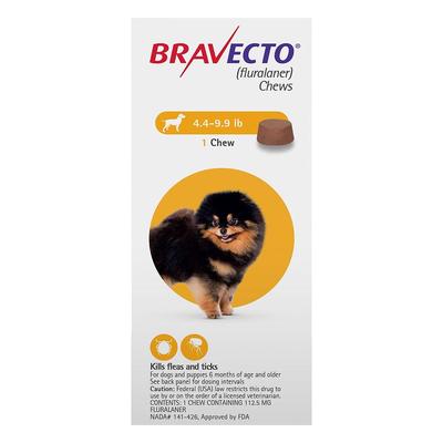 Bravecto For Toy Dogs 4.4 To 9.9 Lbs (Yellow) 1 Ch...