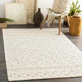 Carolina 6' x 9' Bohemian/ Handmade Moroccan Farmhouse Wool White/Black Area Rug - Hauteloom