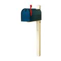 Special Lite Products Rigby Curbside Post Mounted Mailbox Aluminum in Blue | 74 H x 8.25 W x 25 D in | Wayfair SCR1016ABLU_SPK720IVR_VN