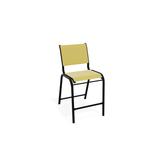 Telescope Casual Reliance Stacking Patio Dining Side Chair Sling in Black | 43 H x 21 W x 28 D in | Wayfair 8L8843D01