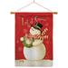 Breeze Decor Scarf Snowman Let It Snow 2-Sided Polyester 40 x 28 in. Flag Set in Red | 40 H x 28 W x 1 D in | Wayfair