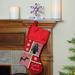 Northlight Seasonal 18.5" Red Cheers Holiday Patches Let It Snow Christmas Stocking Polyester in Green/Red | 18.5 H x 9.5 W in | Wayfair 32271932