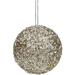 Northlight Seasonal Sequin Ball Christmas Ornament Plastic in Gray/Yellow | 5 H x 5 W x 5 D in | Wayfair NORTHLIGHT GB26184