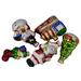 Northlight Seasonal 5ct Vibrantly Colored Festive Holiday Christmas Figurine Ornaments 3.5" Glass in Blue/Green/Red | 3.5 H x 3 W x 2 D in | Wayfair