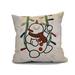 The Holiday Aisle® Winter Whimsy Outdoor Throw Pillow Polyester/Polyfill blend in White | 16 H x 16 W x 6 D in | Wayfair