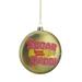 Northlight Seasonal 4" Gold & Red "Sugar Daddy" Milk Caramel Lollipop Christmas Disc Ornament Glass in Yellow | 4 H x 4 W x 1 D in | Wayfair