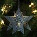 Northlight Seasonal 5" Pre-Lit Cut Out Star Hanging Christmas Ornament Metal in Gray | 4.5 H x 4.5 W x 5 D in | Wayfair NORTHLIGHT TR15176