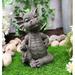 Trinx The Bird Rude Baby Dragon Sitting Statue Resin/Plastic in Brown | 10.5 H x 8 W x 6.5 D in | Wayfair E5AF4359C79B4BE5965570B145210AF3