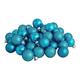 Northlight Seasonal 32ct Turquoise Shatterproof 4-Finish Christmas Ball Ornaments 3.25" (80mm) Plastic in Blue | 3.25 H x 3.25 W x 3.25 D in | Wayfair