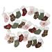 Northlight Seasonal 8' x 1" White & Red Stocking Artificial Christmas Garland - Unlit in Green/White | 0.5 H x 8.12 W in | Wayfair 32638739