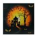 Northlight Seasonal LED Lighted Spooky House Halloween Canvas Wall Art 19.75" x 19.75" Canvas in Black/Green/Orange | Wayfair 32275401