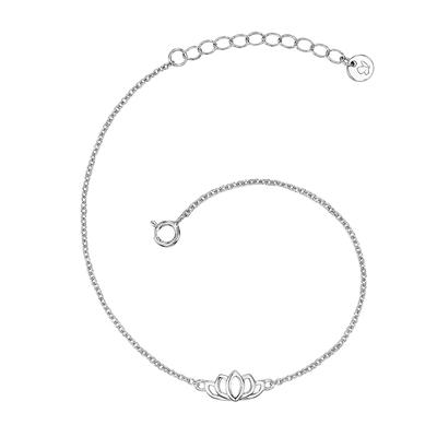 Glanzstücke München - Armband Lotusblume Sterling Silber in Silber Armbänder & Armreife 1 ct Damen