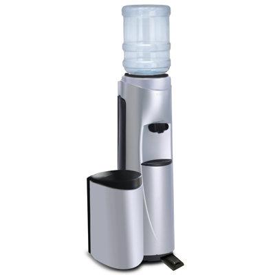 Aquaverve Water Coolers Pacifik Touchless Freestanding Cold Electric Water Cooler in Black/Gray, Size 58.0 H x 12.3 W x 15.75 D in | Wayfair