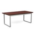 Lesro Gansett Waiting Reception Coffee Table Metal Frame 20x40" High Pressure Laminate Top Wood/Metal in Gray/Black/Brown | Wayfair GN0840.SSV.TCY