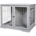 Tucker Murphy Pet™ Goetz Furniture Style Pet Crate Wood in Gray | 25.5 H x 32.8 W x 22.8 D in | Wayfair 095840E819D74C5990CF3B63D092540E