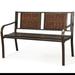 Costway Patio Garden Bench with Powder Coated Steel Frame