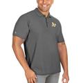 Men's Antigua Gray Oakland Athletics Big & Tall Legacy Pique Polo