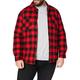 Urban Classics Herren Padded Check Flannel Shirt Hemd, Black/red, M