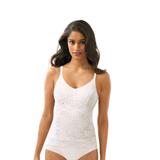 Plus Size Women's Lace 'N Smooth Cami by Bali in White (Size 2X)
