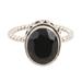 Midnight Hearts,'Black Onyx and Sterling Silver Cocktail Ring'