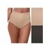 Plus Size Women's Comfort Revolution Firm Control Brief 2-Pack by Bali in Nude Black (Size L)
