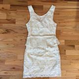 American Eagle Outfitters Dresses | American Eagle Outfitters Cream Peplum Dress Nwt | Color: Cream | Size: 4