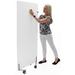 White Laminate Mobile Washable Office Partition Series - 24"W x 60"H Mobile Panel