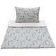 ECO Natural Cotton Baby Bedding Set Cot Bed Duvet + Pillow (Duvet 120x150cm + Pillow 40x60cm, Grey)