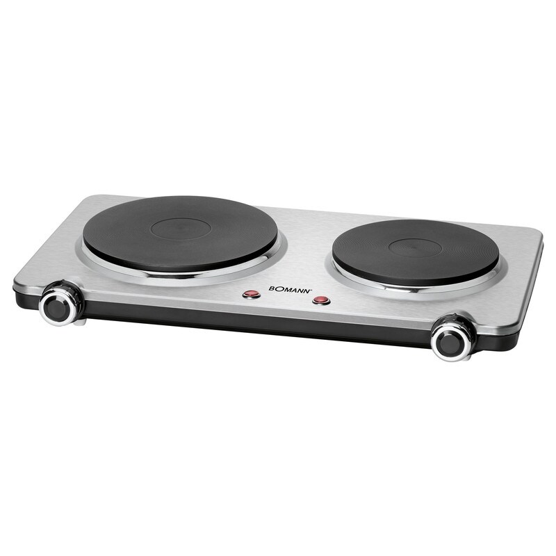 Bomann DKP 5033 E CB Schwarz, Edelstahl Arbeitsplatte Versiegelte Platte 2 Zone(n) Image