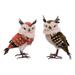 Millwood Pines 2 Piece MillPines Fall/Harvest Velour Glitz Owl Set | 11 H x 5 W x 10 D in | Wayfair 3D1CB11E37A0435189445517D0CD4688