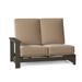 Winston Porter Cherin Loveseat w/ Cushions Plastic/Sunbrella® Fabric Included in Brown | 38.5 H x 52 W x 34.5 D in | Outdoor Furniture | Wayfair