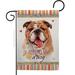 Breeze Decor Bulldog Happiness - Impressions Decorative 2-Sided Polyester 19 x 13 in. House Flag in Gray/Brown | 18.5 H x 13 W in | Wayfair