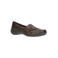 Wide Width Women's Cinnamon Slip On by Easy Street in Brown Croco (Size 7 1/2 W)