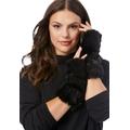 Women's Faux-Fur Gloves by Accessories For All in Black