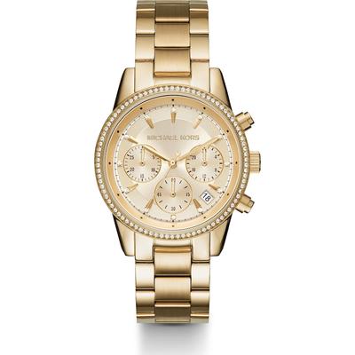 Michael Kors Chronograph Edelstahl gold Damen