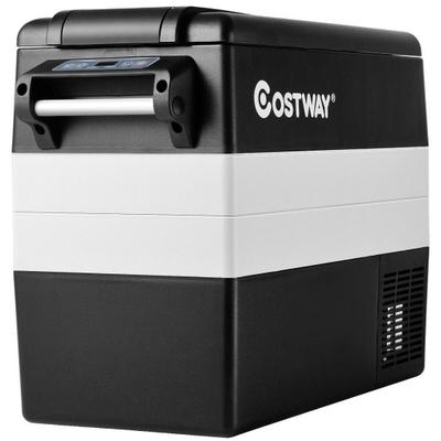 Costway 55 Quarts Portable Electric Car Refrigerator-Silver