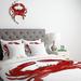 Deny Designs Crab Single Duvet Cover Microfiber in Red | King | Wayfair 50615-dwtkin