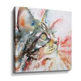 Winston Porter Watercolor Cat - Painting Print on Canvas in Gray/Orange/White | 2 D in | Wayfair 9CD9B54BF6B44CD09C596B5203796566