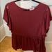 Anthropologie Tops | Anthropologie Flowy Short-Sleeved Top | Color: Red | Size: S