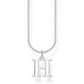 Thomas Sabo Damen Halskette Buchstabe H silber 925 Sterlingsilber, 38-45 cm Länge