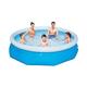 Piscine Gonflable familiale Extra Large, Piscine Ronde avec Pompe, Piscine d'eau pour Parents Enfants, Jardin extérieur Hors Sol Piscines pour Enfants A 96x96x26 Pouces