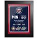 Minnesota Twins 3-Time World Series Champions 18'' x 14'' Empire Framed Art