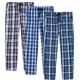 MoFiz Mens Cotton Checked Pyjamas Bottoms Pants Lounge Trousers Nightwear Sleepwear Plaid Button Fly 3-Pack Size XL