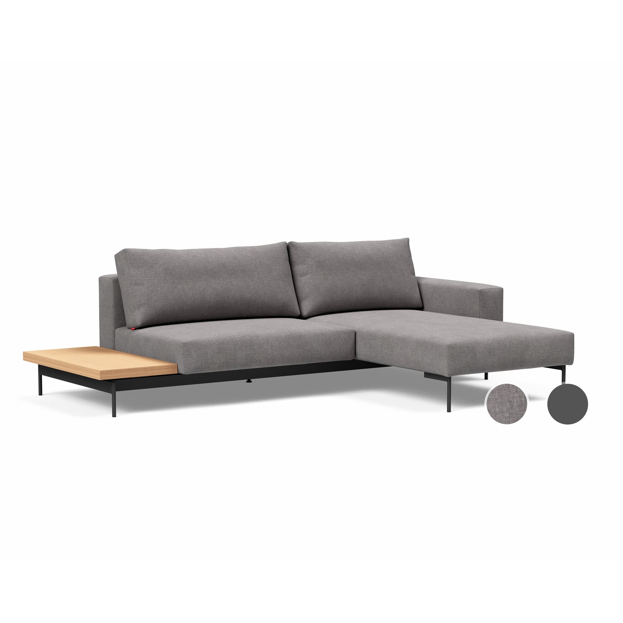 Innovation »Bragi« Sofa Bezug 217 Flashtex Light Grey / mit Beistelltisch
